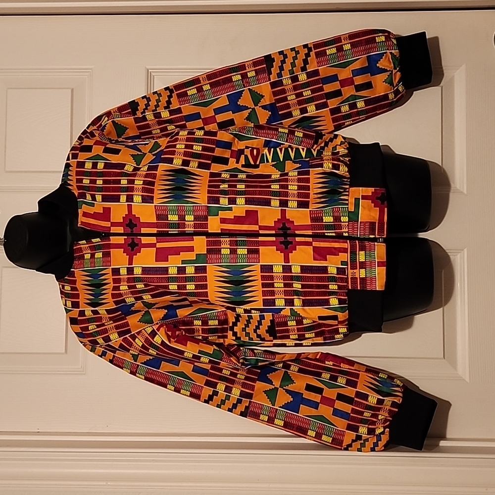 Ankara African Print Bomber Jacket